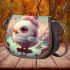 Owl in dreamy river scene saddle bag