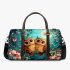Owls in love on valentine's day 3d travel bag
