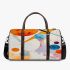 Painting zoomed in on the circles and lines 3d travel bag