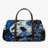 Panda adorned with white and blue diamonds 3d travel bag