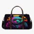 Panda wearing sunglasses and a leather jacket 3d travel bag