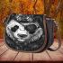 Panda with top hat and monocle steampunk saddle bag