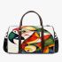 Parrot in the style of abstract cubism 3d travel bag