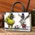 Pigs and yellow grinchy smile toothless like rabbit small handbag