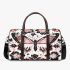 Pink and black butterfly pattern with flowers and stars 3d travel bag