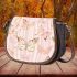Pink and gold butterflies pattern saddle bag