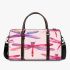 Pink dragonfly pattern vibrant watercolor 3d travel bag