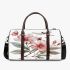 Pink flowers and dragonfly 3d travel bag