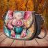 Pink pig and coffee and dream catcher saddle bag