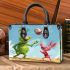 Pinky pigs and grinchy smile toothless playing volleyball small handbag