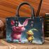 Pinky pigs and yellow grinchy got bucked smile small handbag