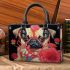 Playful pug and roses Chic Stylish Small Handbag & Women Totes: Perfect Gift for Girlfriend | Crossbody, Purse, Handbag