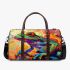 Psychedelic cute frog colorful vibrant trippy oil painting 3d travel bag