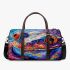 Psychedelic cute frog colorful vibrant trippy oil painting 3d travel bag