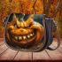pumpkin grinchy smile and birdsshow 3D Saddle Bag Saddle Bag