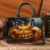 Pumpkin grinchy smile and birdsshow 3d small handbag
