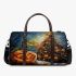 Pumpkin grinchy smile and christmas tree 3d 3d travel bag