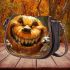 pumpkin grinchy smile and dogs show 3D Saddle Bag Saddle Bag