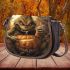 pumpkin grinchy smile and eat bread show Saddle Bag Saddle Bag