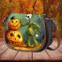 pumpkin grinchy smile and skeleton king 3D Saddle Bag Saddle Bag