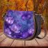 Purple crocuses with purple butterflies saddle bag