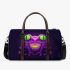 Purple frog with bright green eyes 3d travel bag