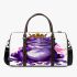 Purple tree frog wearing crown 3d travel bag