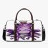 Purple tree frog wearing crown 3d travel bag