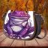 Purple tree frog wearing crown saddle bag