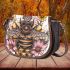 Queen bee sitting on top of honeycomb 27 3d saddle bag