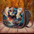 Rainbow cat balloon adventure Saddle Bags for Women: Perfect Gift for Girlfriend, Wife, Daughter