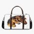 Realistic drawing of a horse and foal in profile 3d travel bag