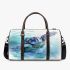 Realistic happy baby sea turtle swimming in the ocean 3d travel bag
