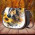 Realistic happy horse with beautiful long hair saddle bag