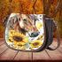 Realistic happy horse with beautiful long hair saddle bag