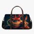 Red grinchy smile and dog 3d travel bag