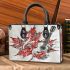 Red Maple leaf of Canada and music note and guitar and dog 3 Small handbag