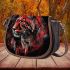 red panther and dream catcher Saddle Bag