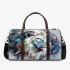 Sad white lion with dream catcher 3d travel bag