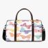 Seamless pattern of colorful butterflies 3d travel bag