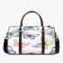 Seamless pattern of pastel watercolor butterflies 3d travel bag