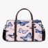 Seamless pattern with a digital illustration of blue butterflies 3d travel bag