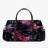 Seamless pattern with colorful glowing butterflies 3d travel bag