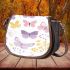 Seamless pattern with colorful pastel butterflies saddle bag