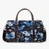 Seamless pattern with digital illustrations of blue butterflies 3d travel bag