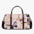 Seamless pattern with rose gold foil butterflies 3d travel bag