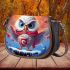 Serene winter owl saddle bag