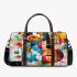 Simple and colorful painting of the musical instrument guitar 3d travel bag