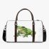Simple cartoon frog clipart 3d travel bag