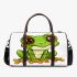 Simple cartoon frog clipart cute doodle style 3d travel bag